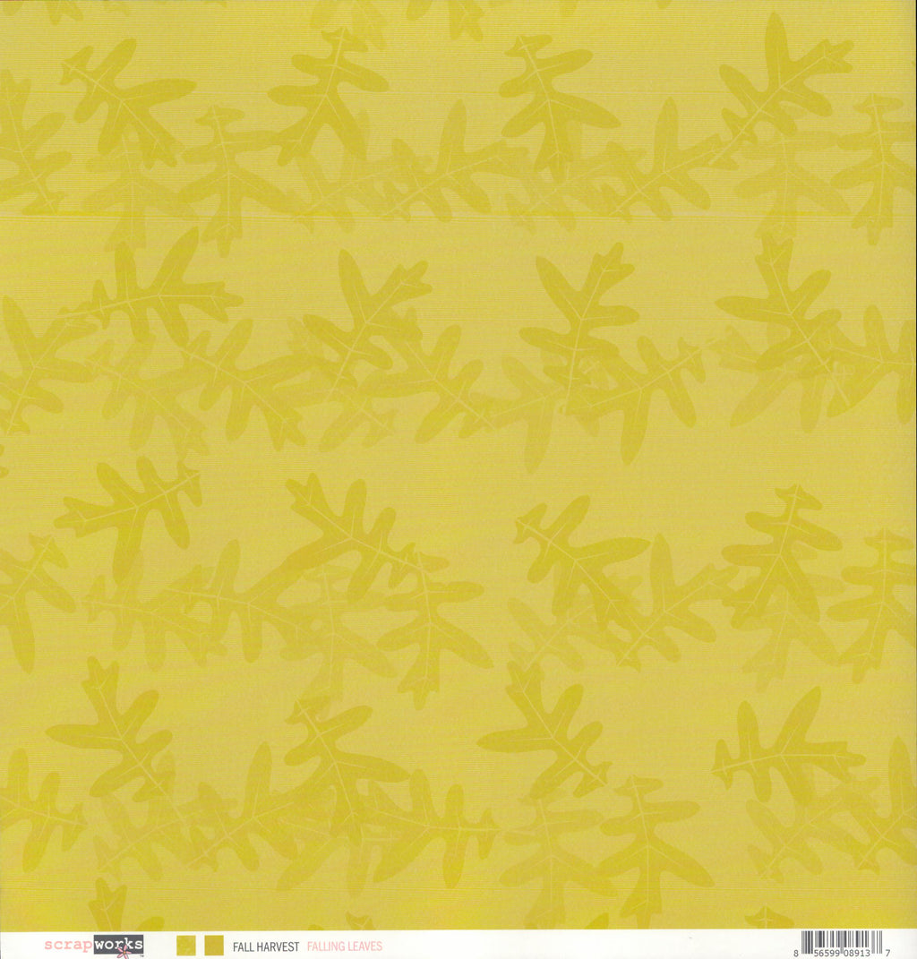 Scrapworks Fall Harvest Falling Leaves tone-on-tone pattern side