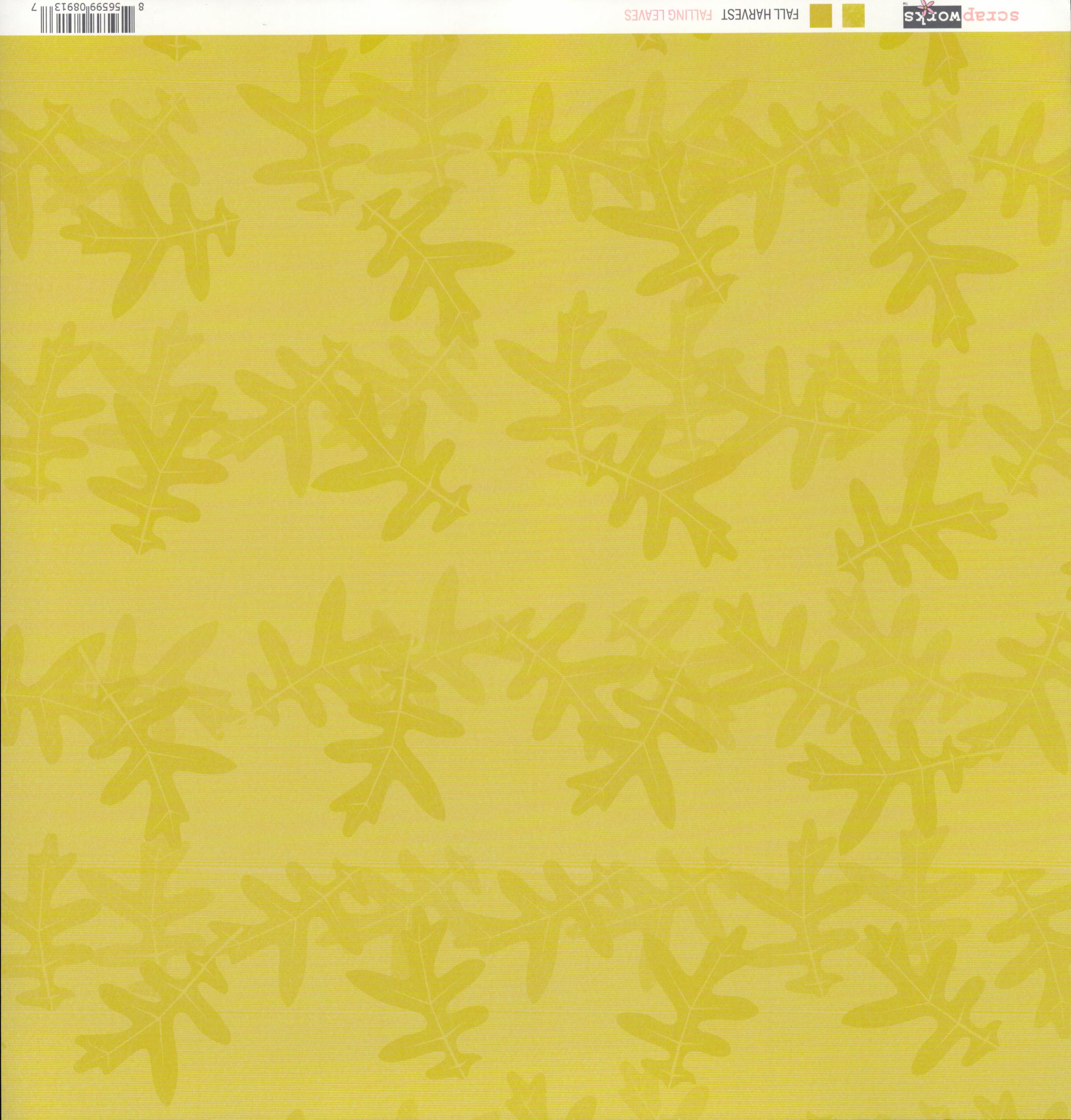 Scrapworks Fall Harvest Falling Leaves tone-on-tone pattern side