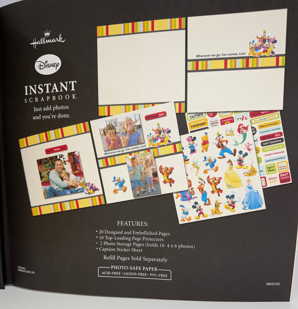 Hallmark Disney Mickey Mouse Instant Scrapbook 12x12 Album