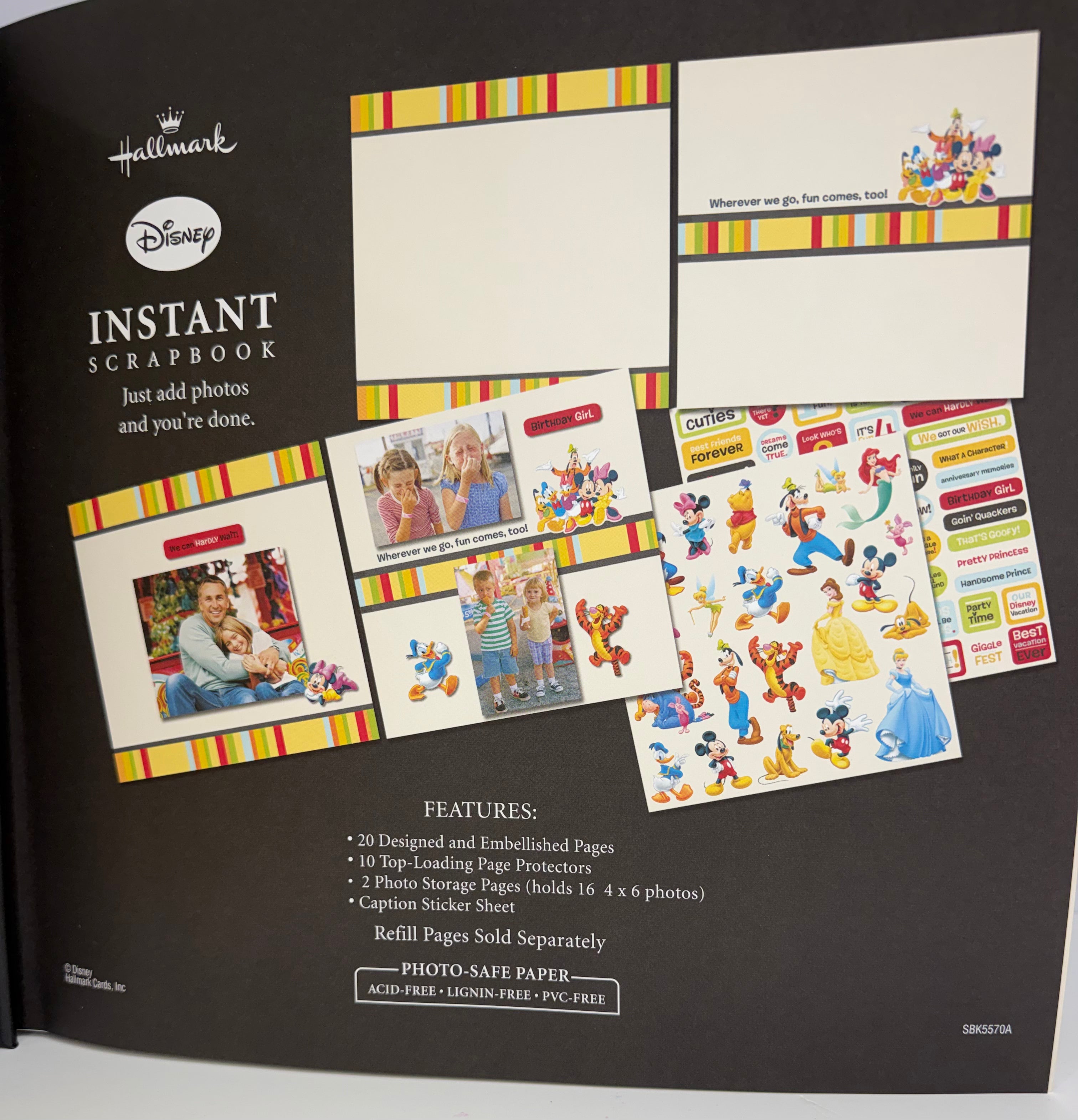 Hallmark Disney Mickey Mouse Instant Scrapbook 12x12 Album