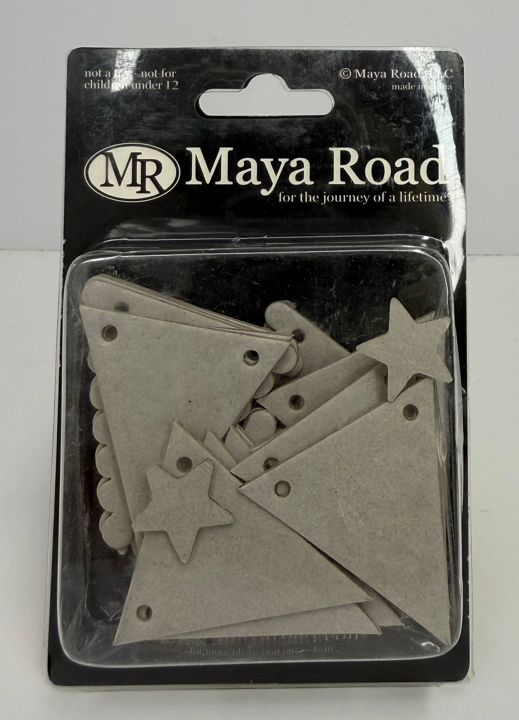 Maya Road Mixed Scallop Mini Triangle Banner Chipboard Set