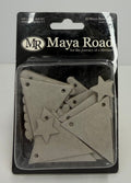 Maya Road Mixed Scallop Mini Triangle Banner Chipboard Set
