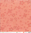 Imagination Project Gin-X Flowers of Steel My Signature Color 12x12 cardstock — tone-on-tone coral and salmon floral with flowing vines and five-petal flowers