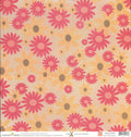 Imagination Project Gin-X Flowers of Steel Shelby's Bouquet 12x12 cardstock — hot pink and coral daisies with golden yellow flowers on cream background