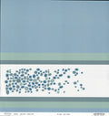 Sassafras Lass H2 Zero cardstock with dusty blue field, sage stripes and scattered bubble ovals on white band