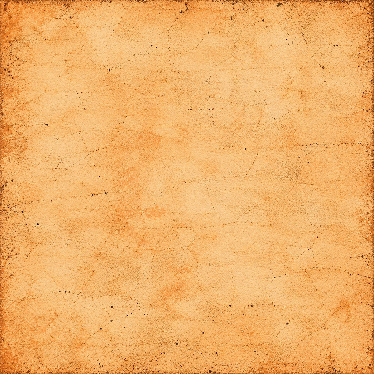A square textured surface resembling aged tan paper or parchment with mottled orange-brown tones and dark speckled distressing around the edges.