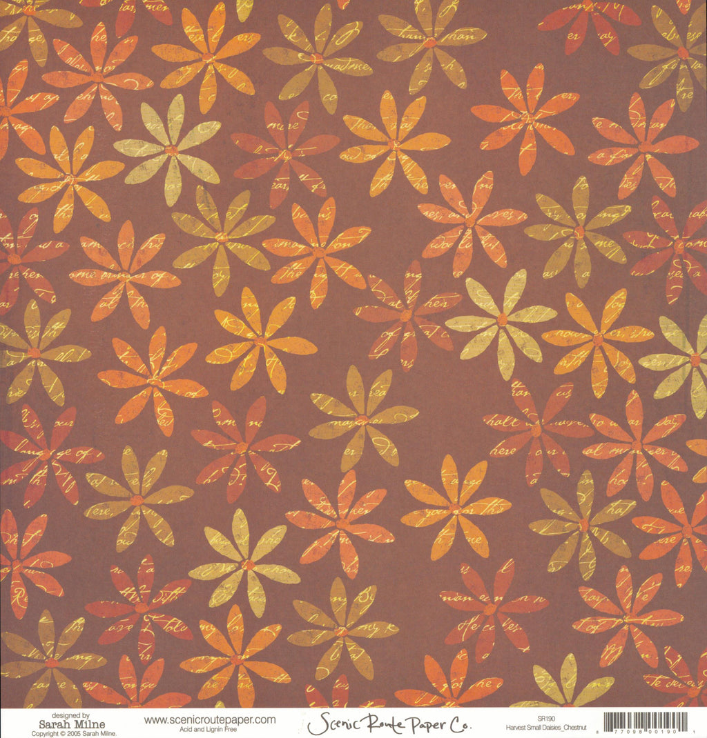 Harvest Small Daisies Chestnut