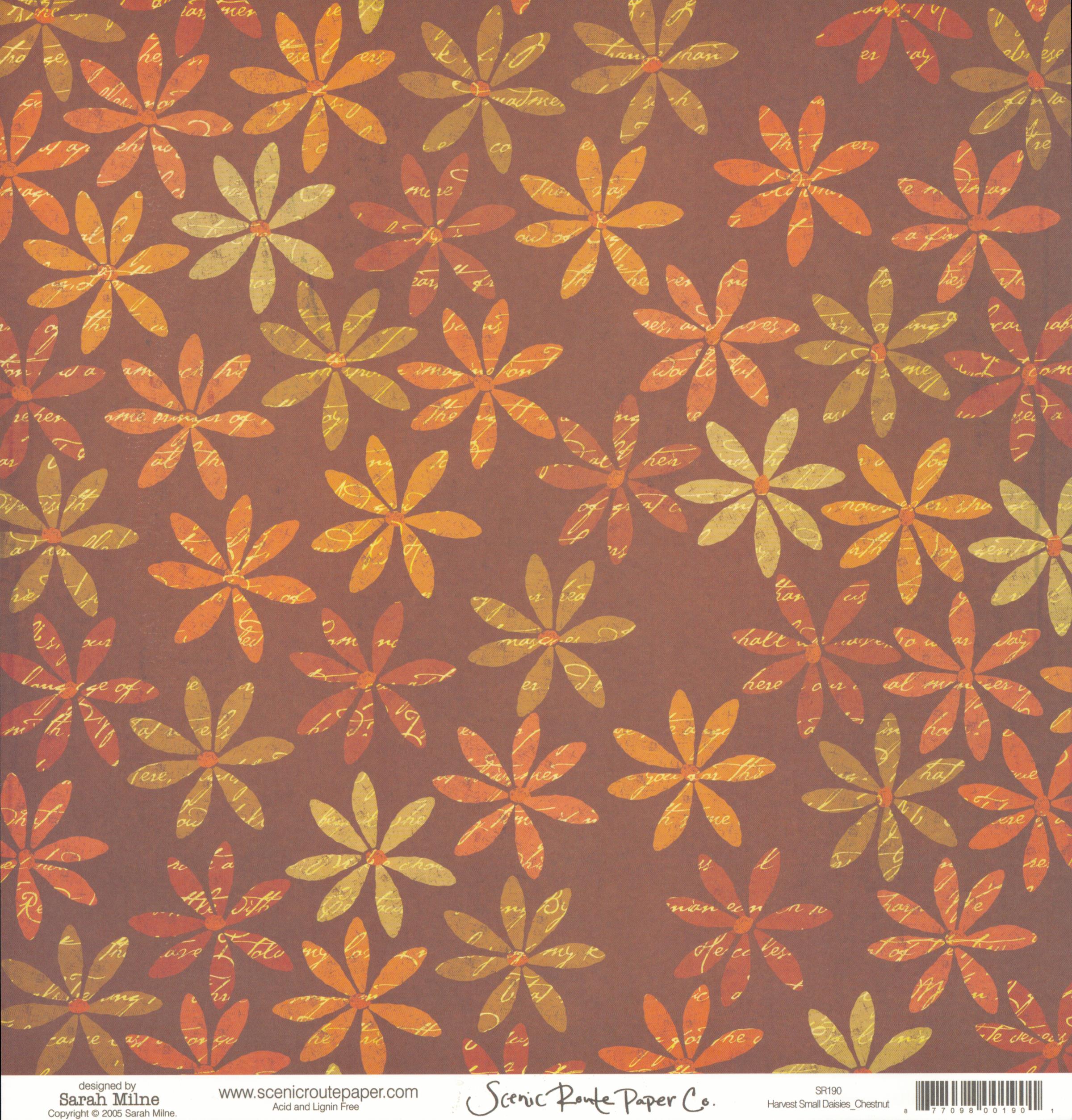 Harvest Small Daisies Chestnut