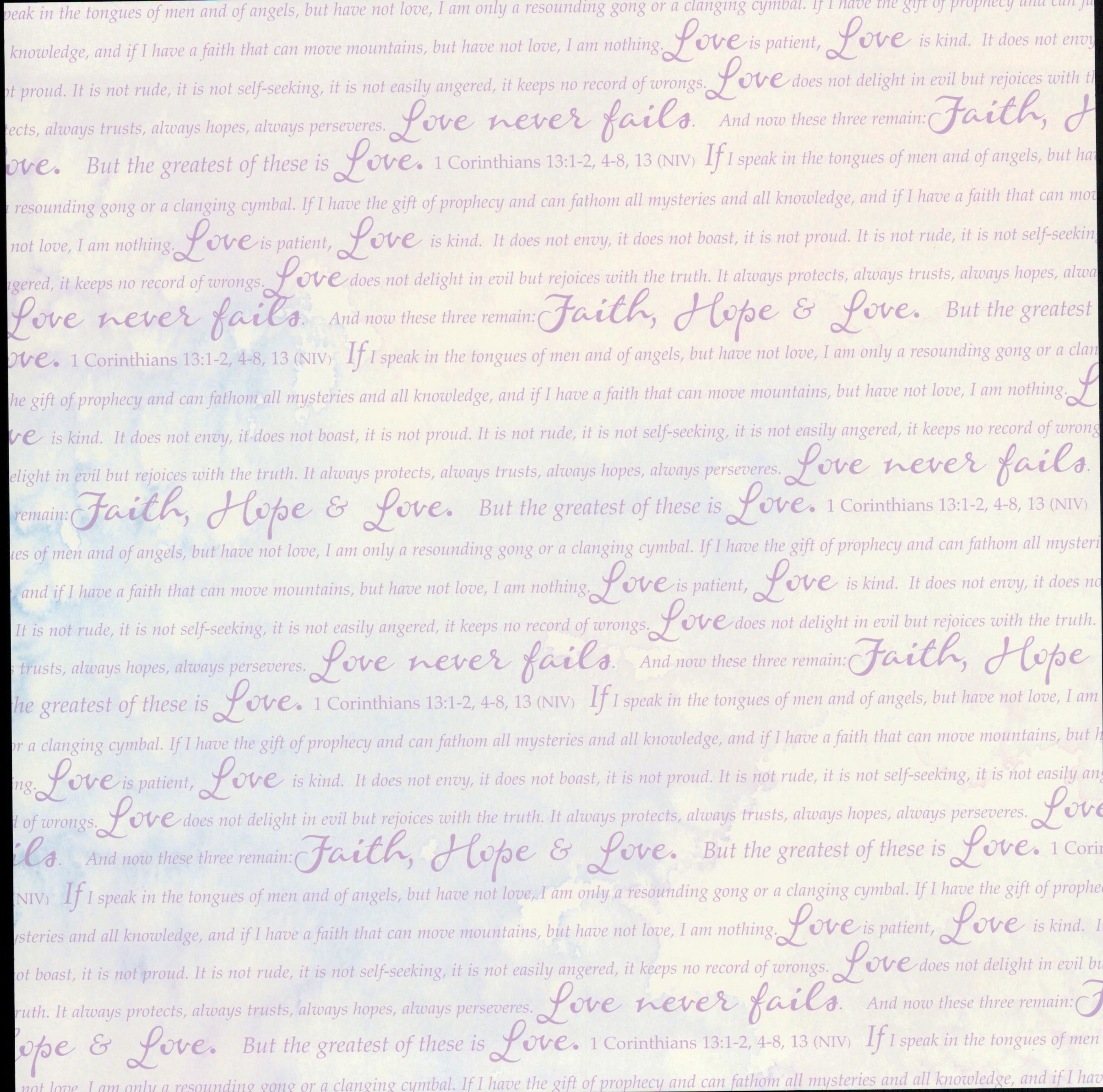 It Takes Two Love Never Fails 12x12 Cardstock