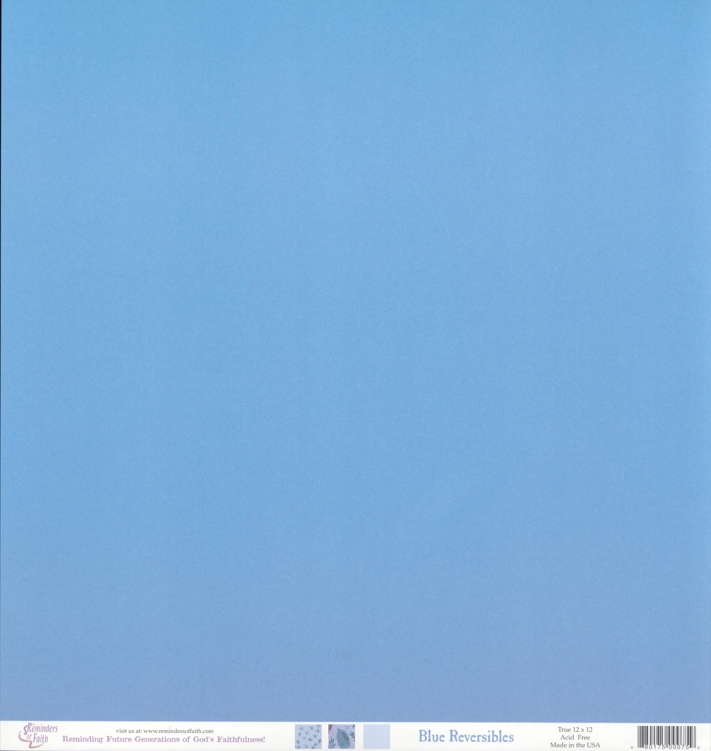 Reminders of Faith Blue Reversibles 12x12 Double-Sided Cardstock