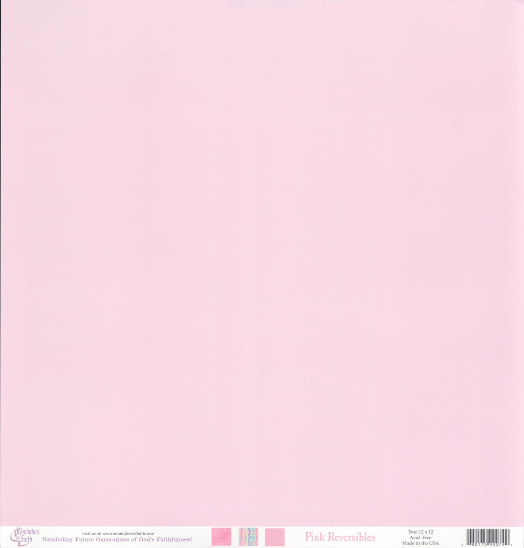 Reminders of Faith Pink Reversibles 12x12 Double-Sided Cardstock