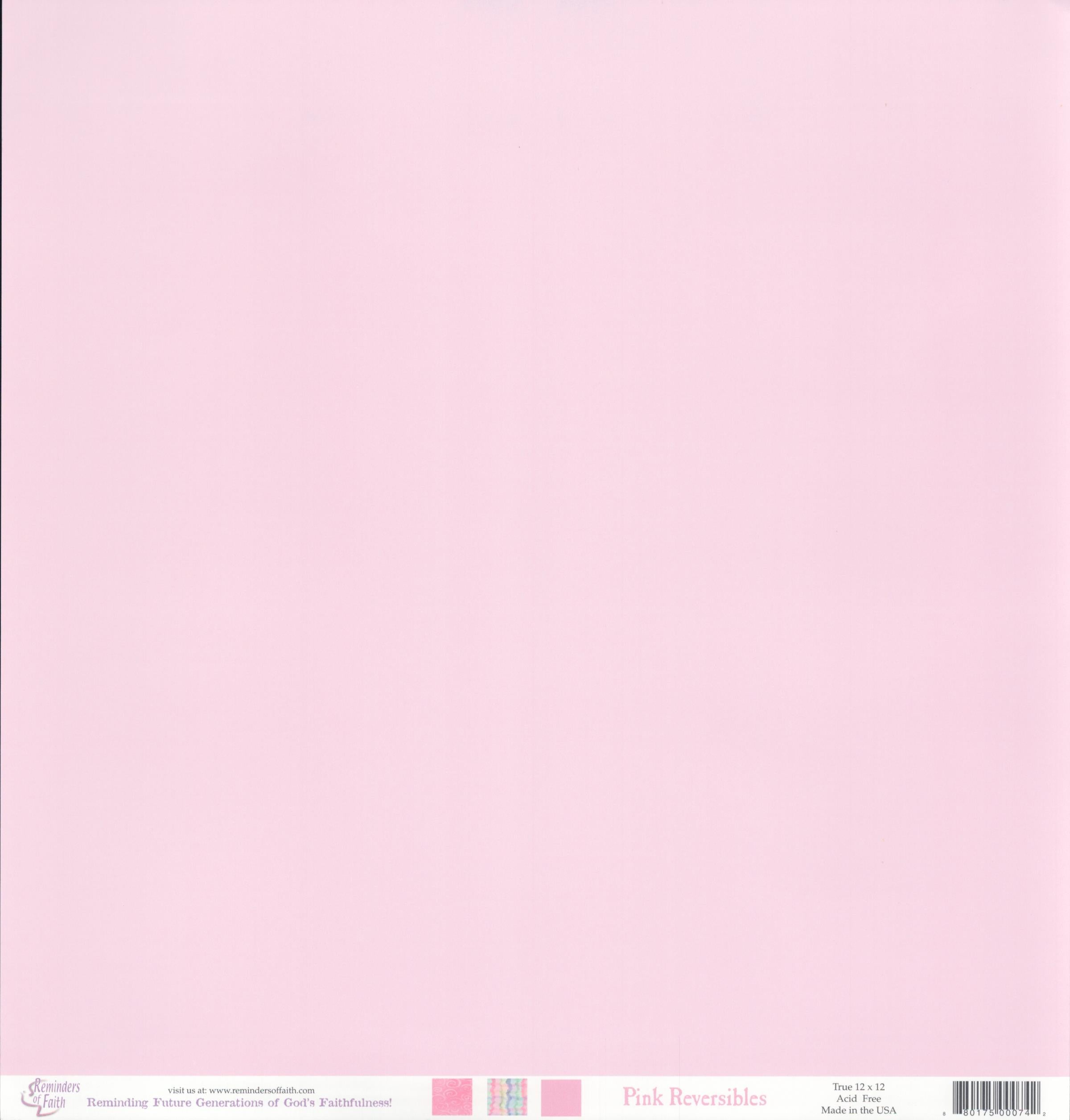 Reminders of Faith Pink Reversibles 12x12 Double-Sided Cardstock
