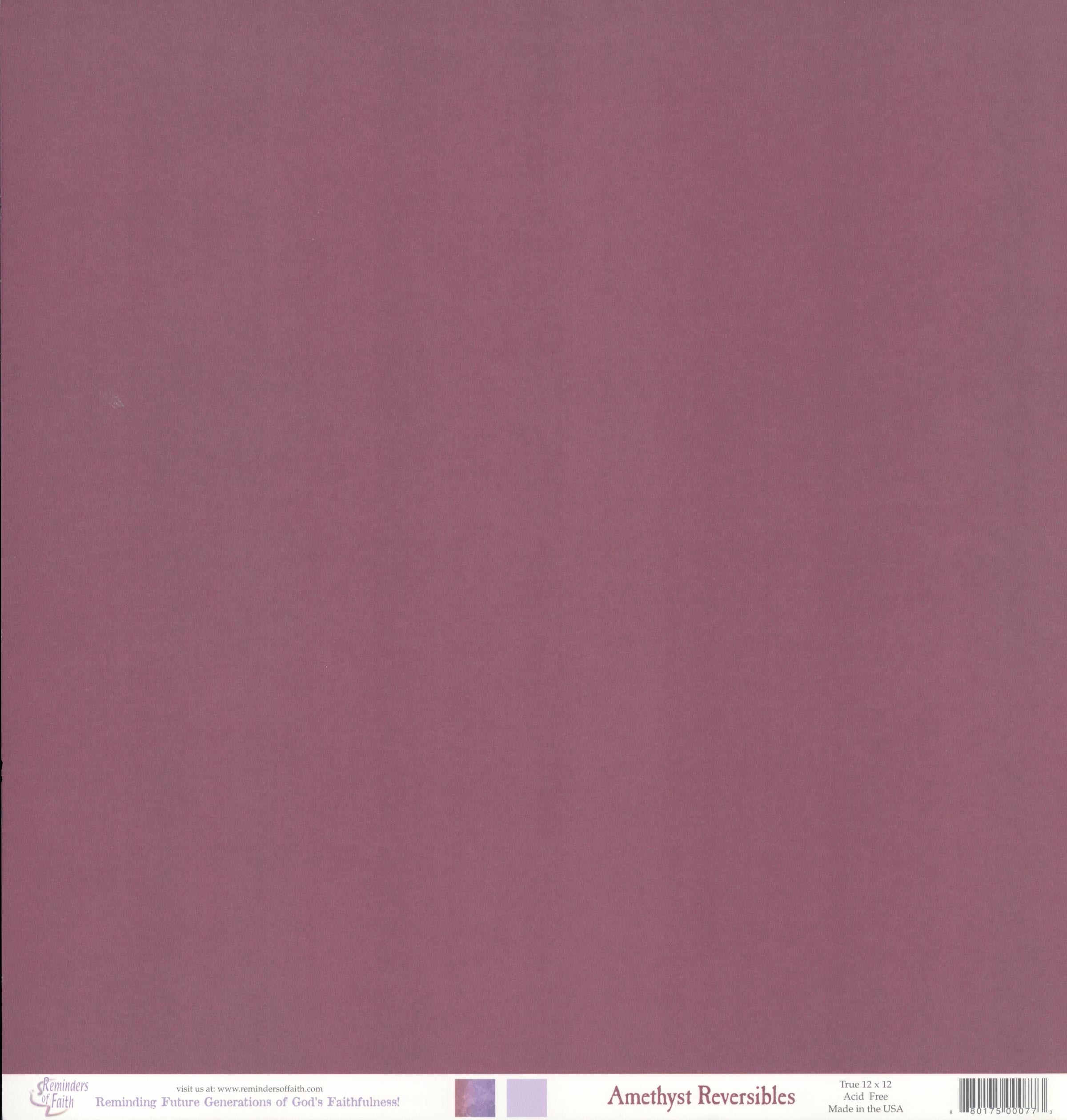 Reminders of Faith Amethyst Reversibles 12x12 Scrapbook Paper