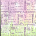 It Takes Two My First Communion 12x12 scrapbook paper with First Communion scripture text on soft pink, lavender, and sage watercolor background