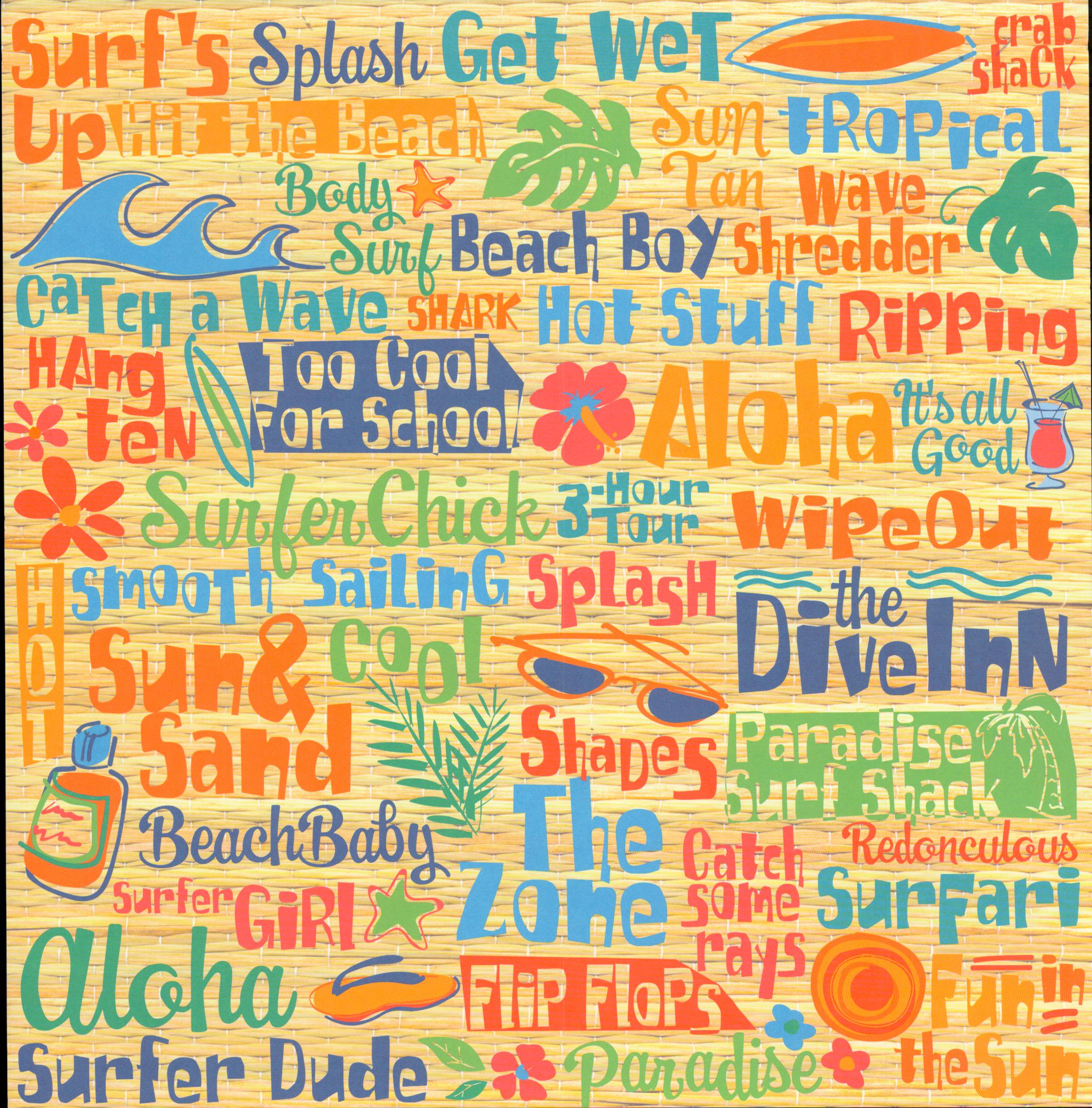 Surfer Words 12x12