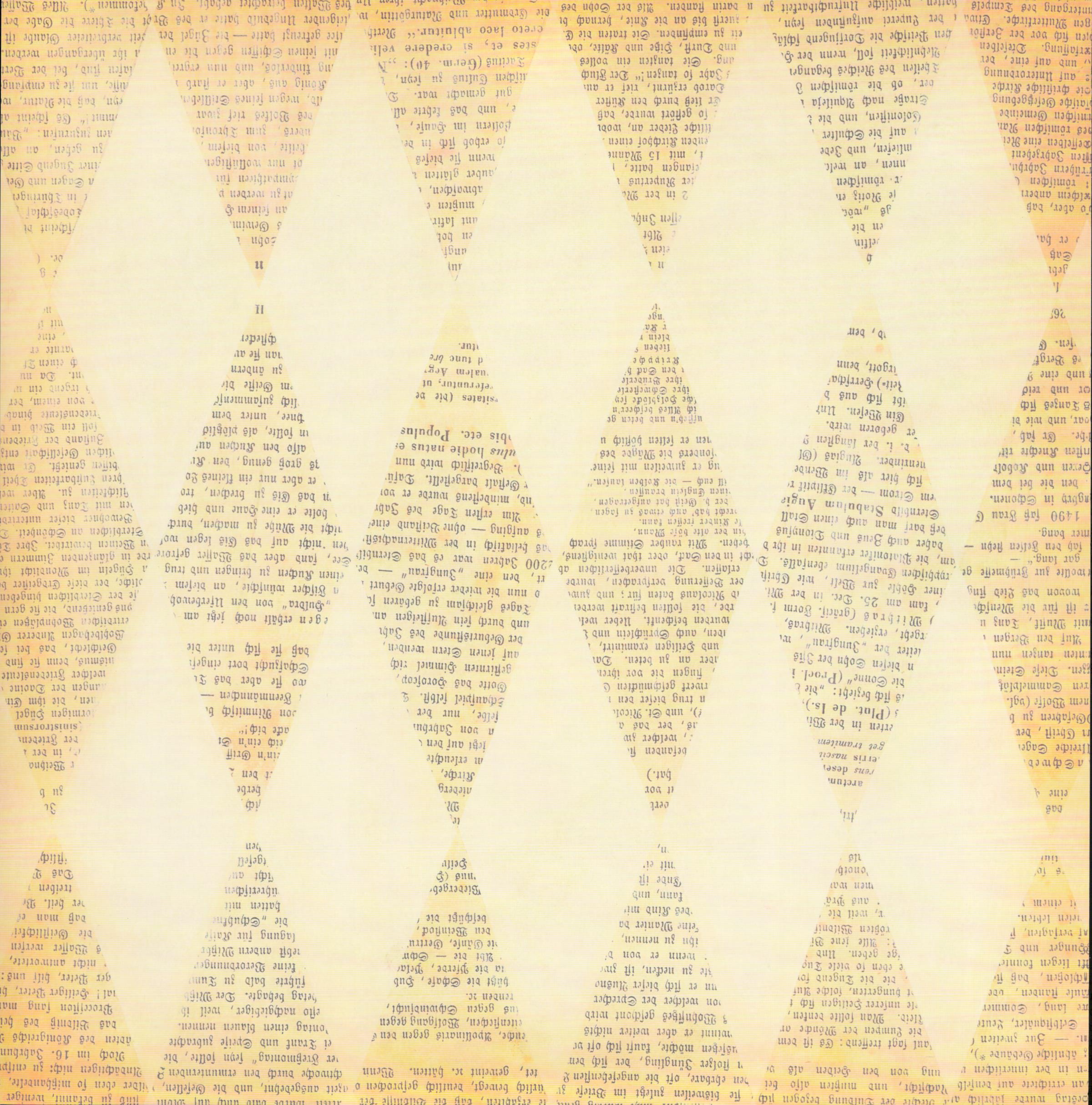 Design Originals Elizabeth's Travels Diamonds 12x12 scrapbook paper with aged German Gothic text columns in warm golden sepia tones
