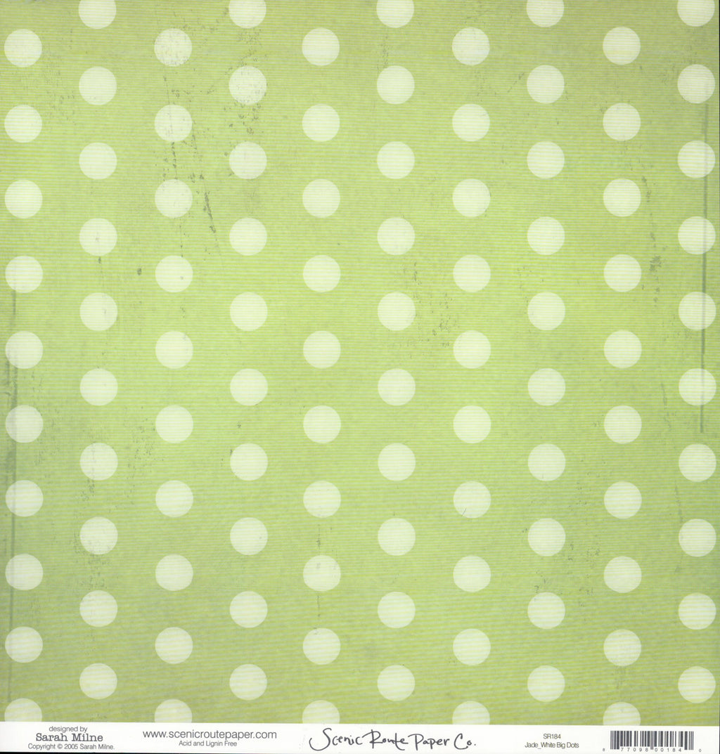 Jade White Big Dots