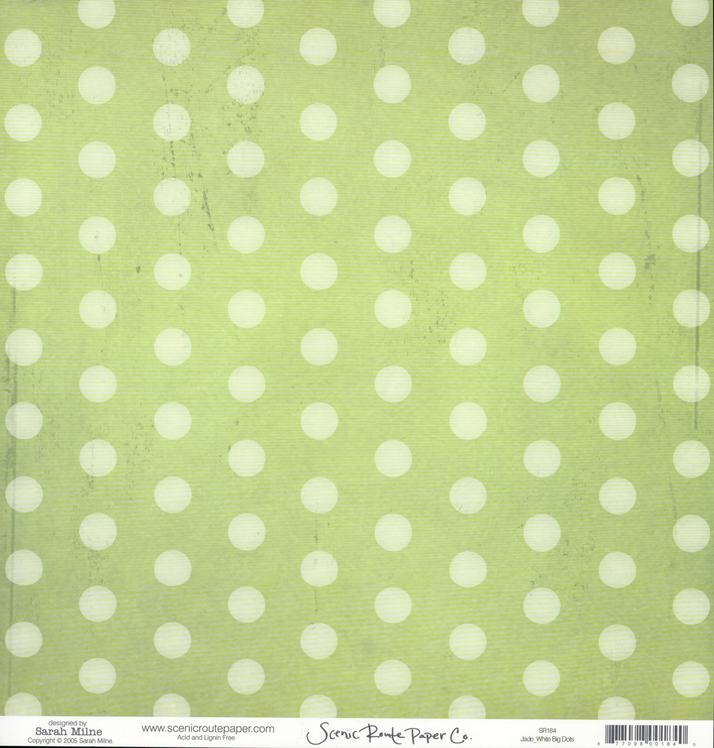 Jade White Big Dots