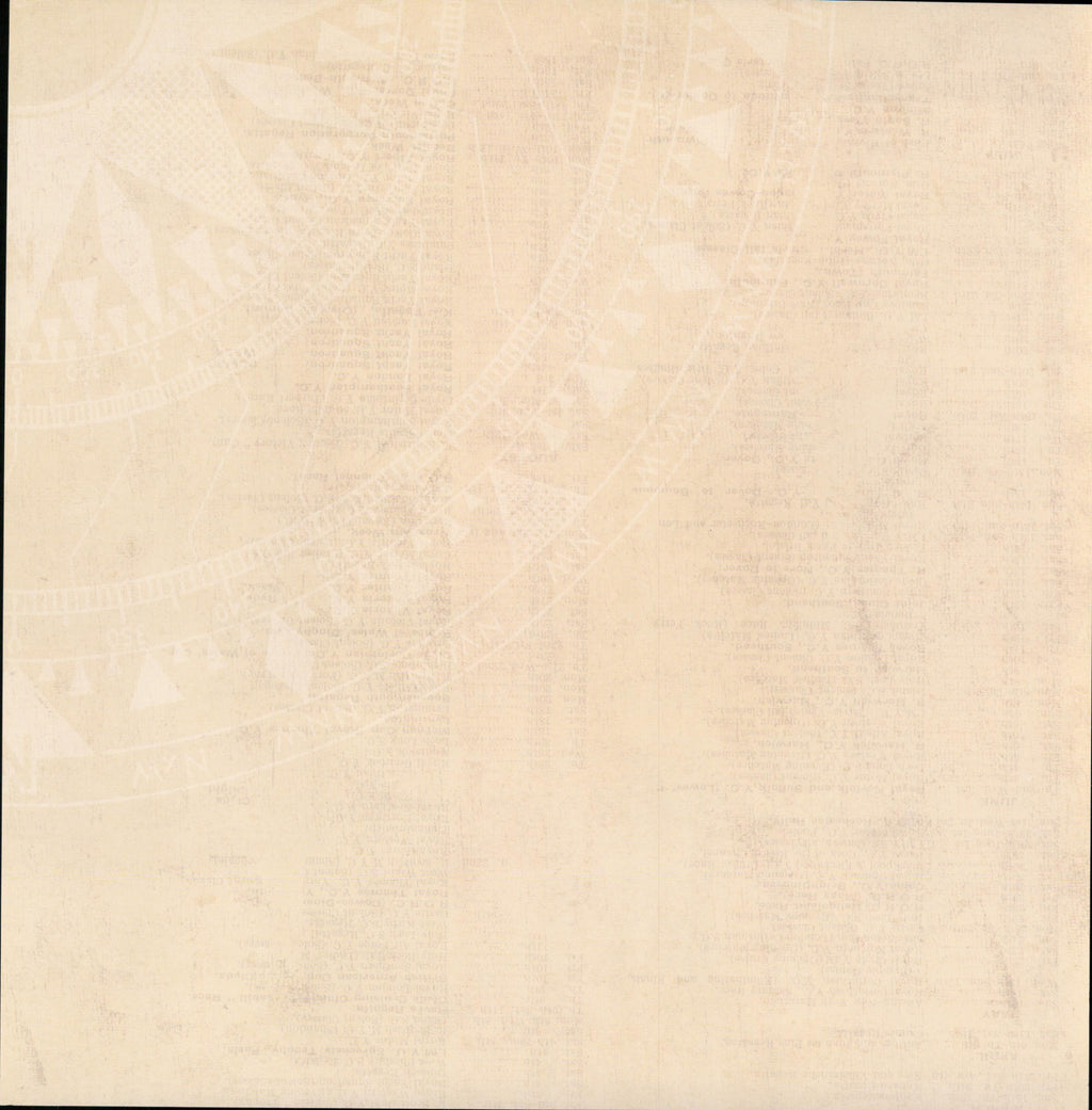 Craft Smith Jet Set Joy - Side A: cream parchment with distressed compass rose watermark and aged newsprint text