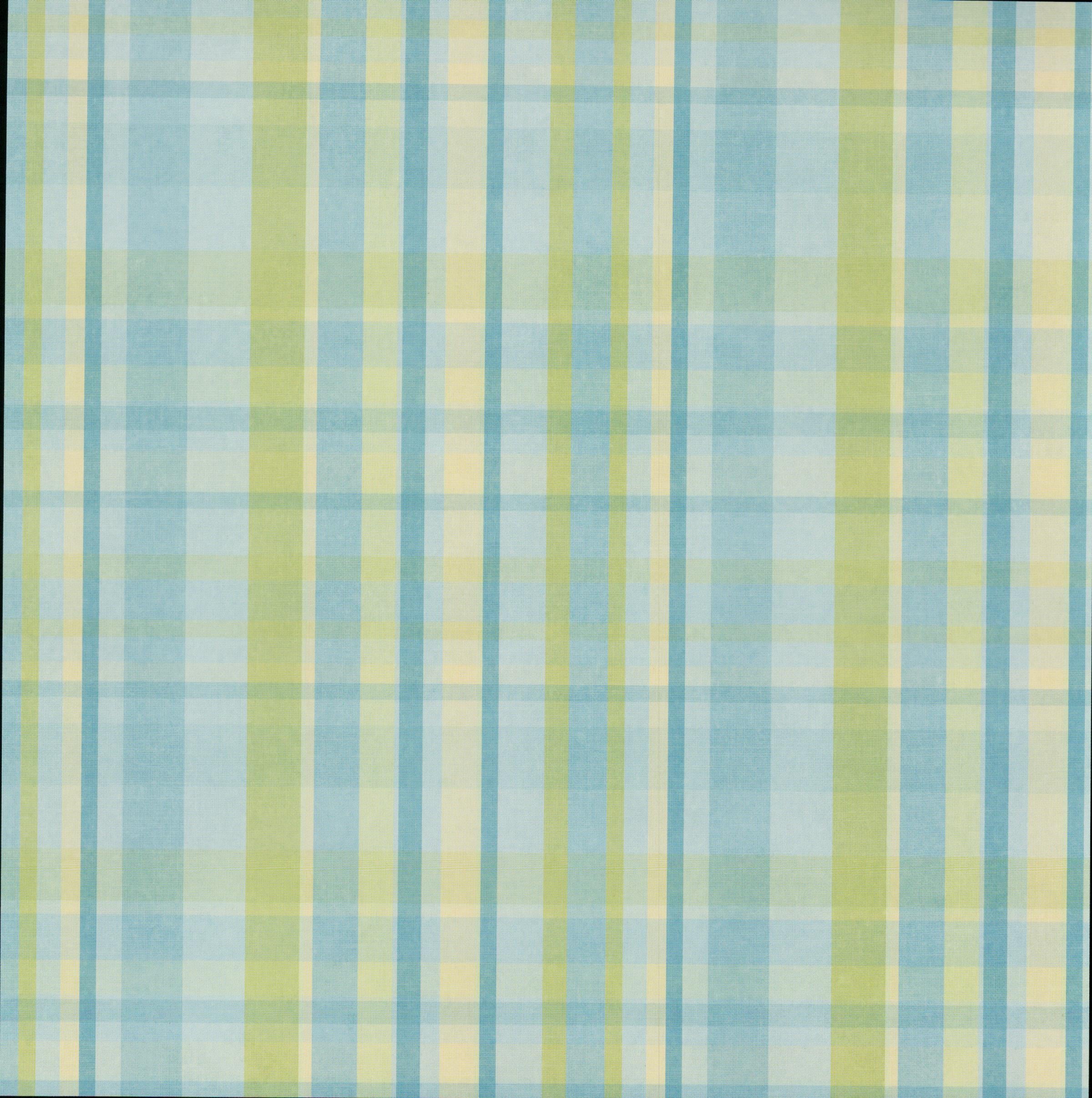 Craft Smith Jet Set Joy - Side A: pastel plaid tartan grid in sky blue, teal, lime green, and cream