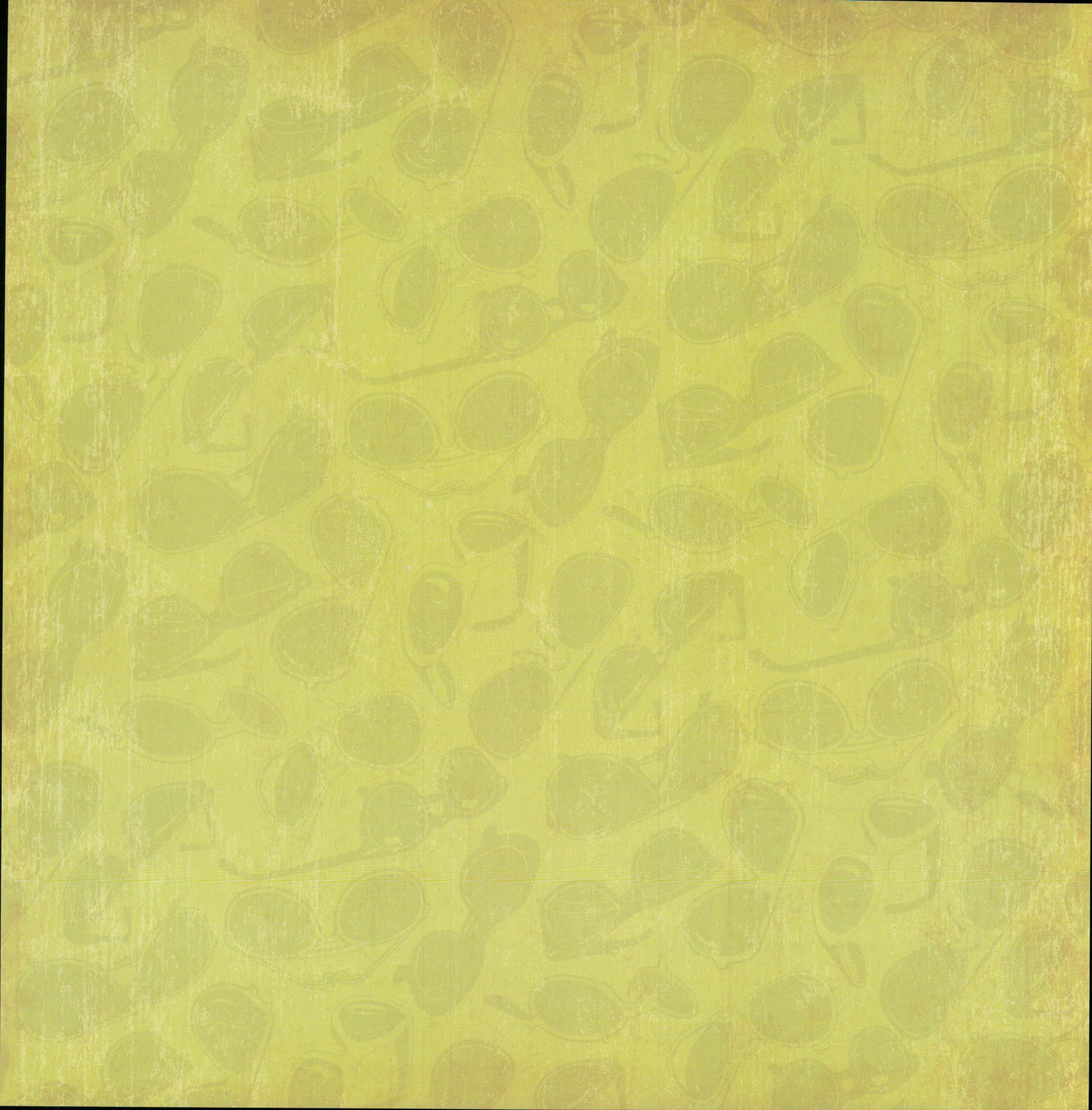 Craft Smith Jet Set Joy - Side A: textured yellow-lime background with distressed hand-drawn sunglasses pattern