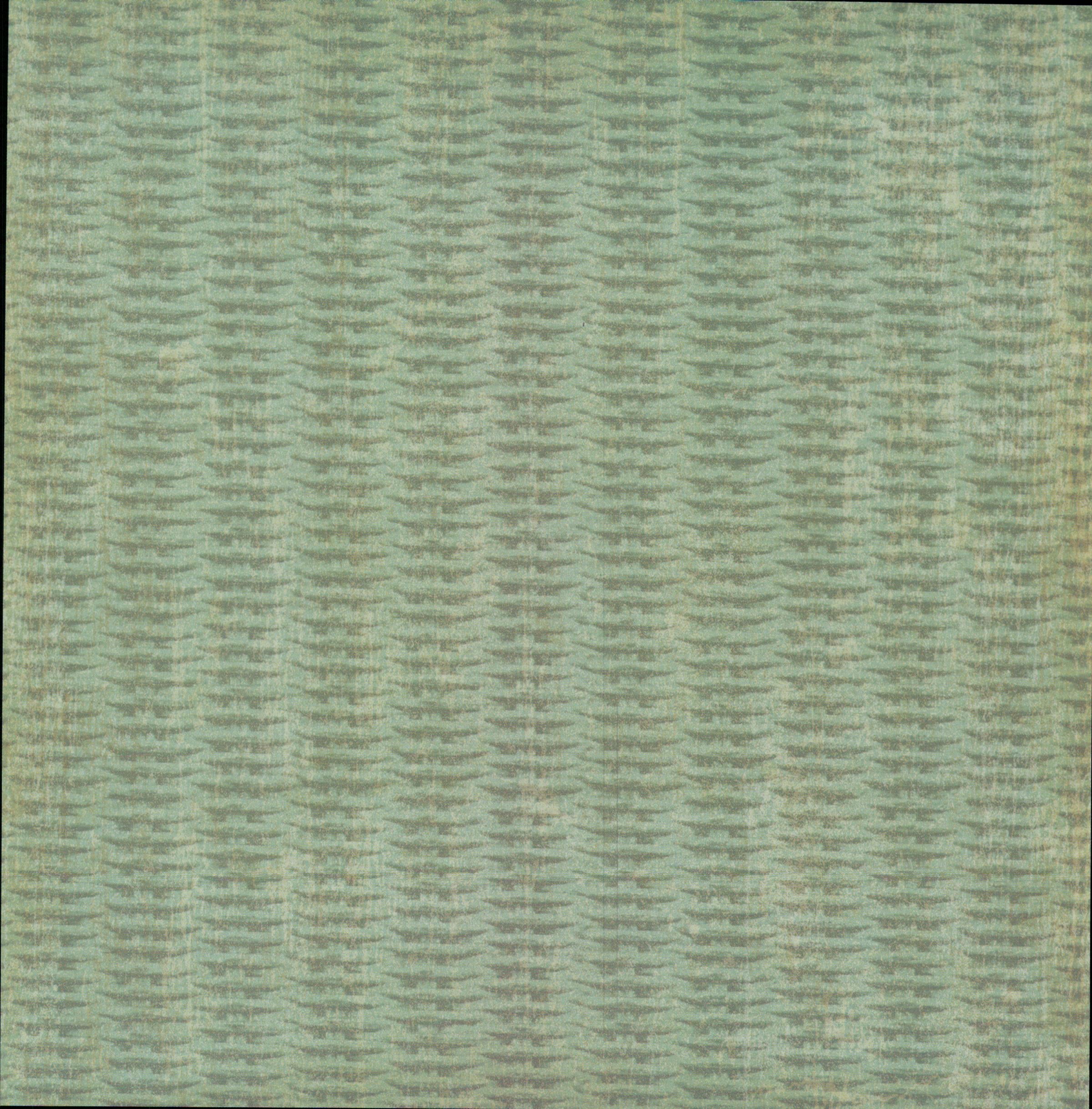 Craft Smith Jet Set Joy - Side A: muted sage green textured background with repeating abstract dashed wave motifs