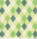 Imagination Project Gin-X Some Kind of Green Keith's Diamonds 12x12 cardstock — harlequin diamond pattern in forest green, sage green, light green and cream