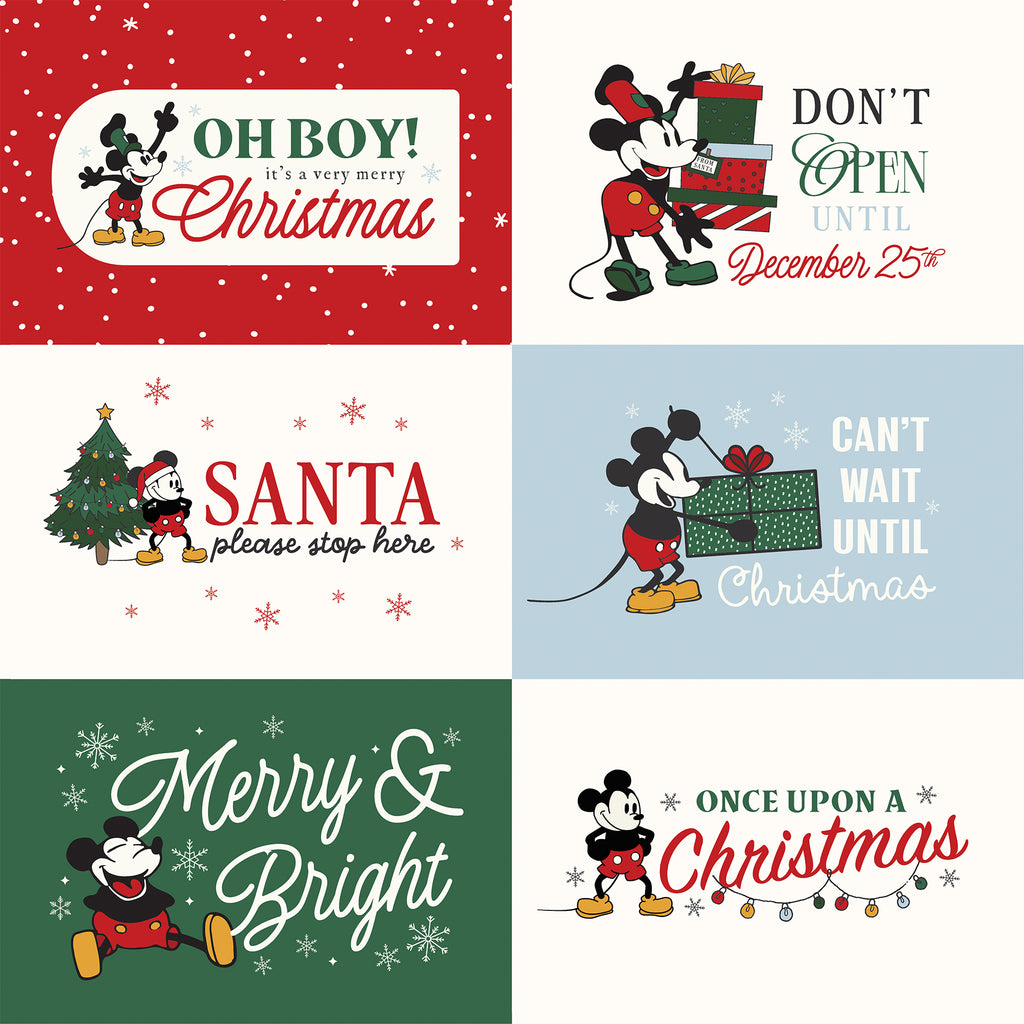 Mouse And Me Christmas — 6×4 Journaling Cards 12×12 Double-Sided Paper