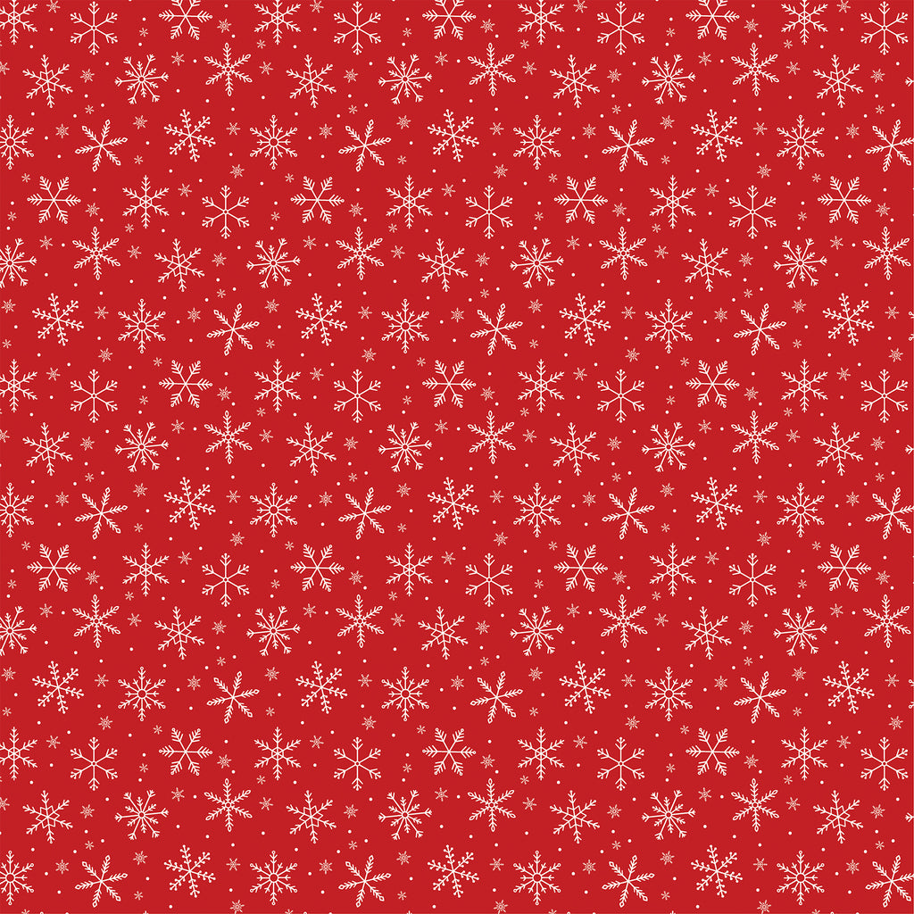 Mouse And Me Christmas — Sweet Snowflakes 12×12 Double-Sided Paper