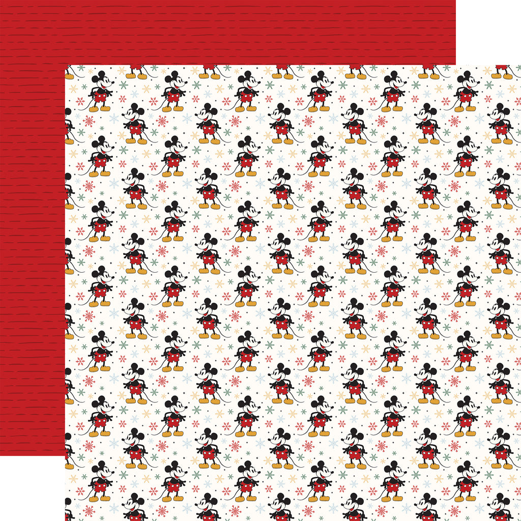 Mouse And Me Christmas — Merry Mouse Snowflakes 12×12 Double-Sided Paper