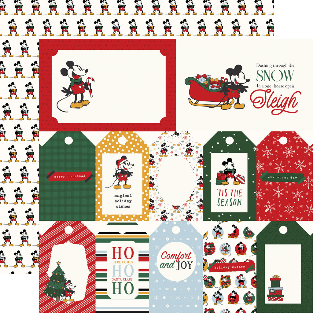 Mouse And Me Christmas — Multi Journaling Cards 12×12 Double-Sided Paper