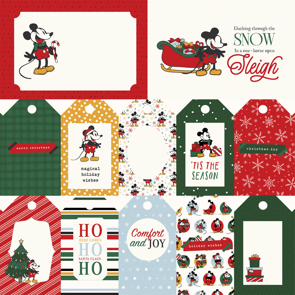Mouse And Me Christmas — Multi Journaling Cards 12×12 Double-Sided Paper