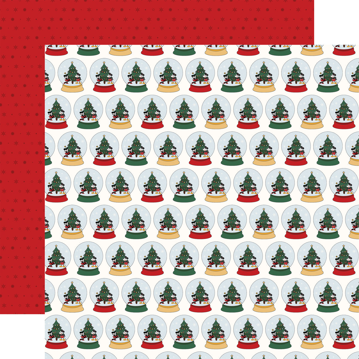 Mouse And Me Christmas — Mouse And Me Snowglobes 12×12 Double-Sided Paper
