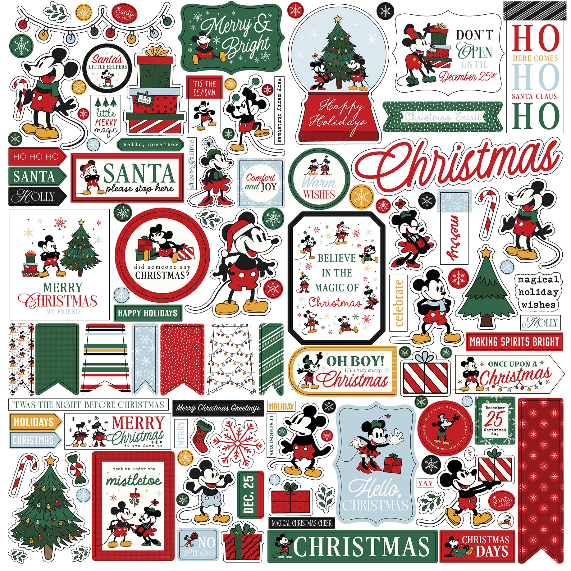 Mouse And Me Christmas 12×12 Element Sticker