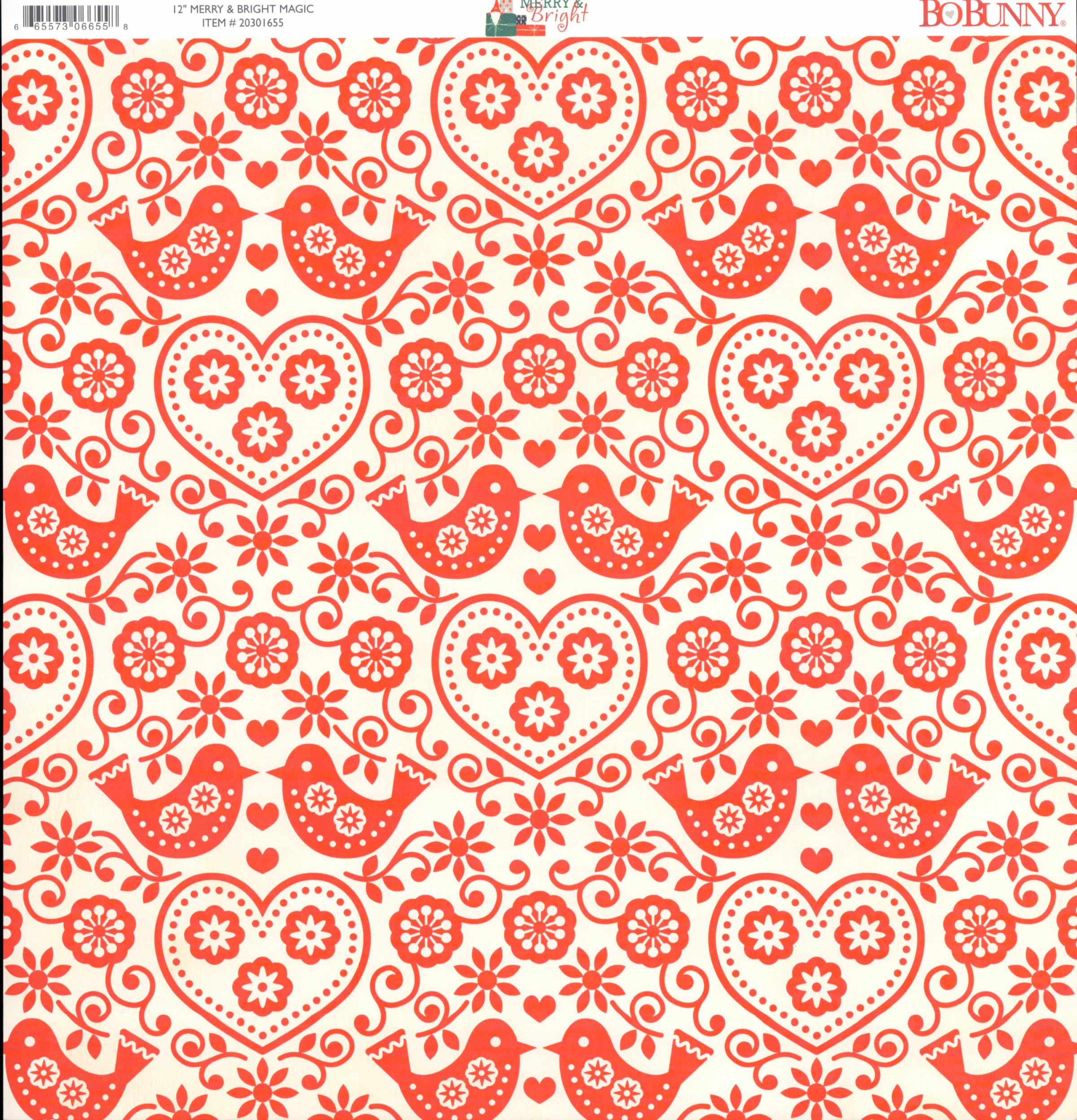 BoBunny Merry & Bright Magic 12x12 Scrapbook Paper