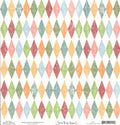 Multi Diamonds on White - Yellow Orange Stripes on Worn