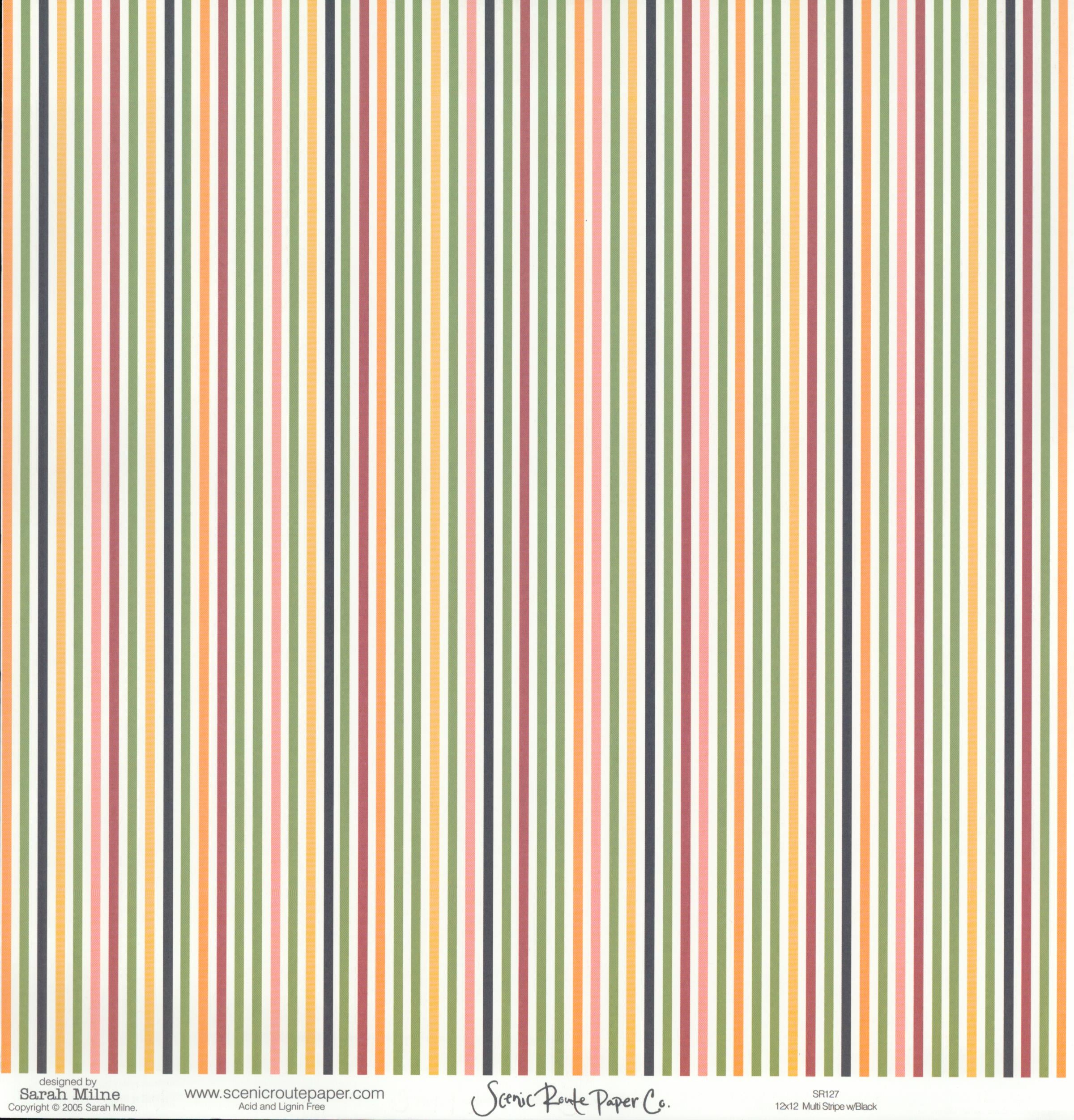 Multi Circles with Text - Multi Stripe with Black