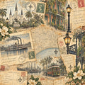 Vintage New Orleans Postcard Map Collage — 12×12 Printed Paper
