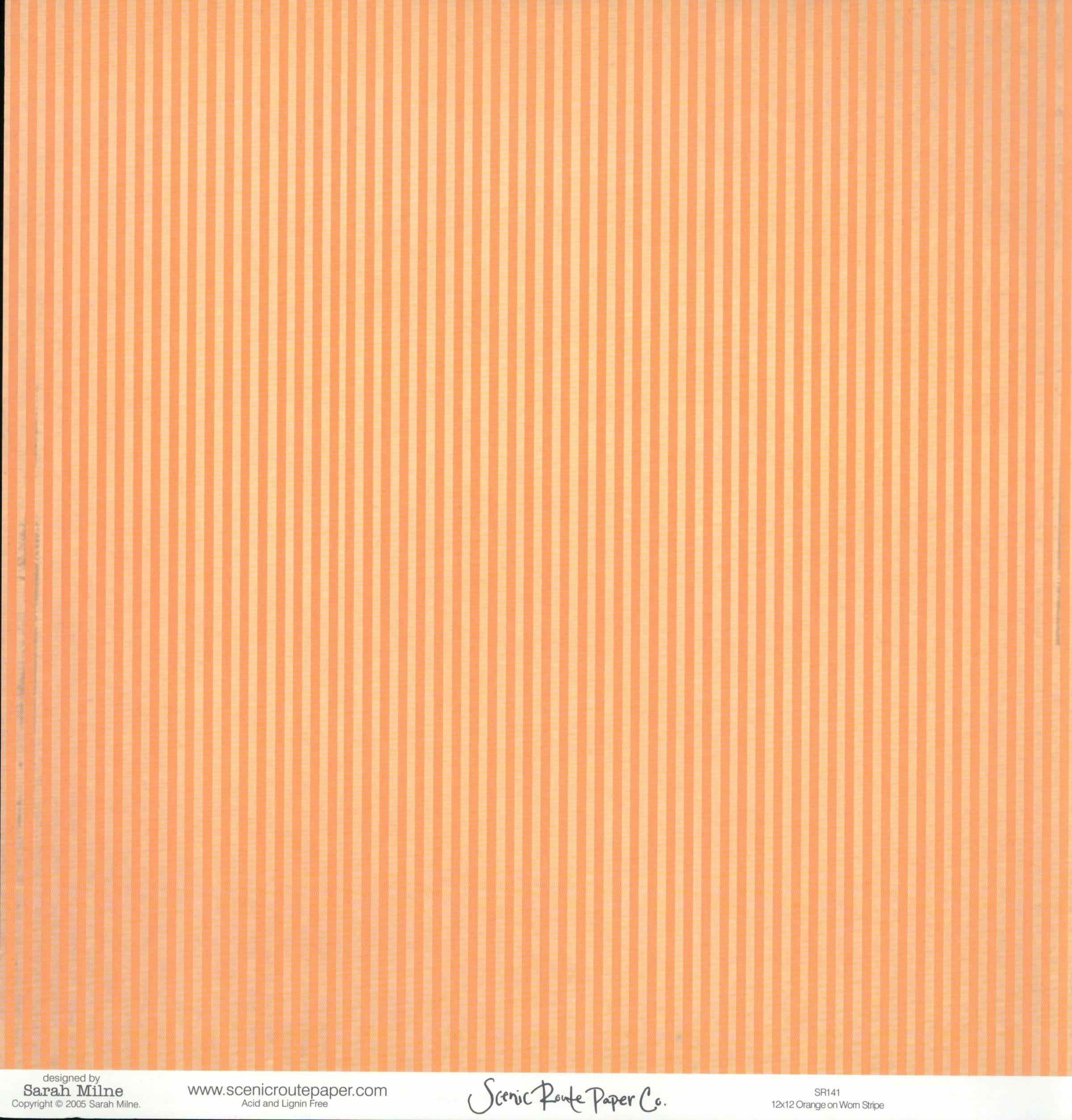 Dizzy on Worn - Orange on Worn Stripe