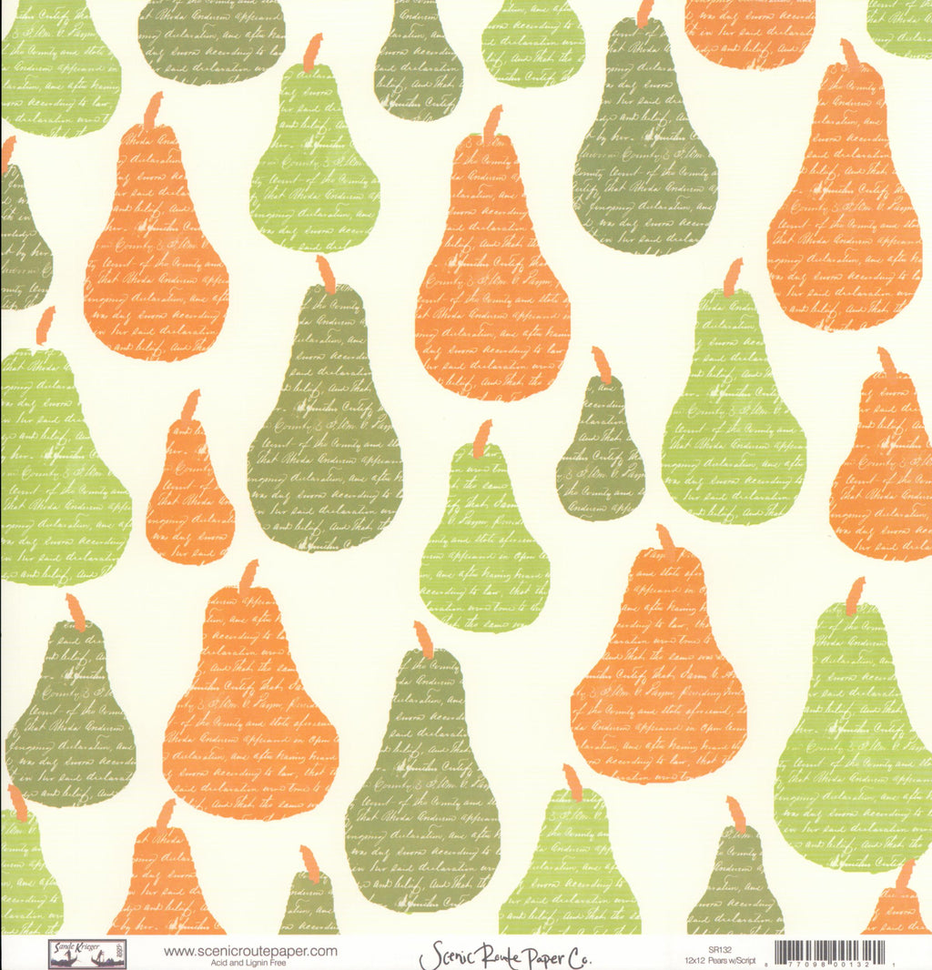 Pears with Script - Spring Caramel