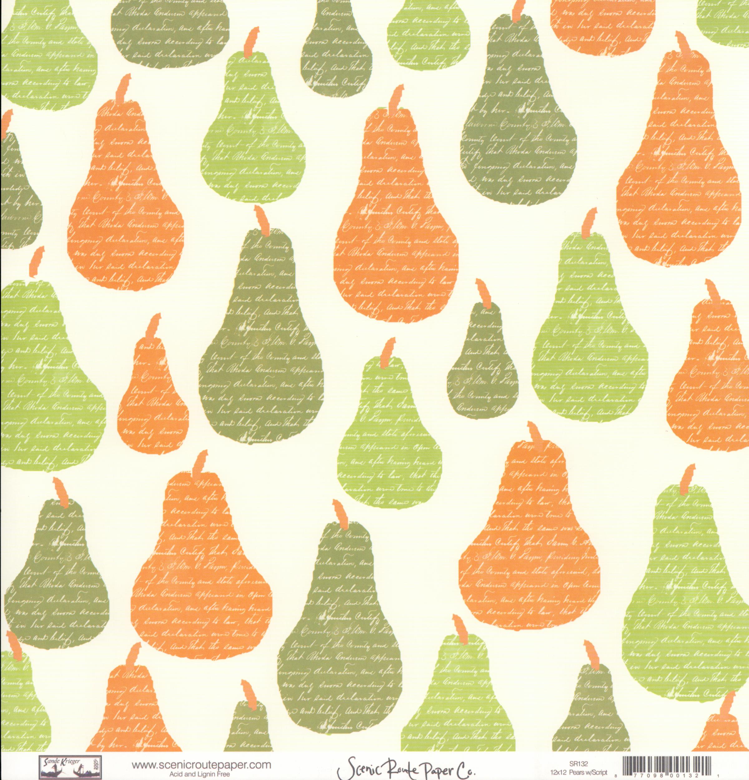 Pears with Script - Spring Caramel