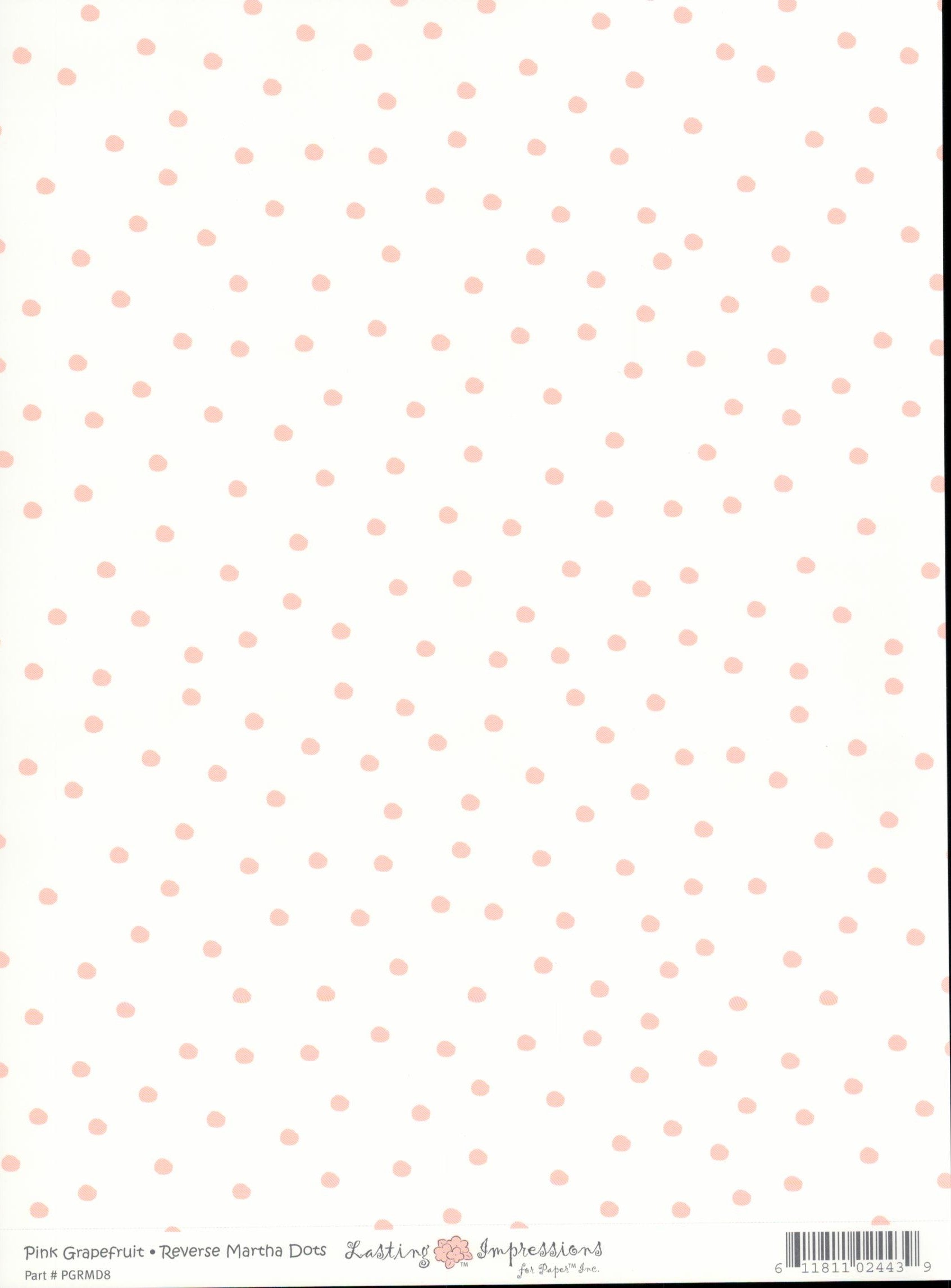 PGRMD8 Pink Grapefruit Reverse Martha Dots