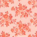 Craft Smith Garden Charm Rose Wallpaper - Coral Pink