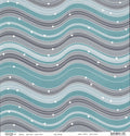 Sassafras Lass Teal Appeal Radio Waves cardstock with flowing teal and grey wave stripes and white dot accents