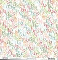 Random Words on White - Carnival Stripes on White