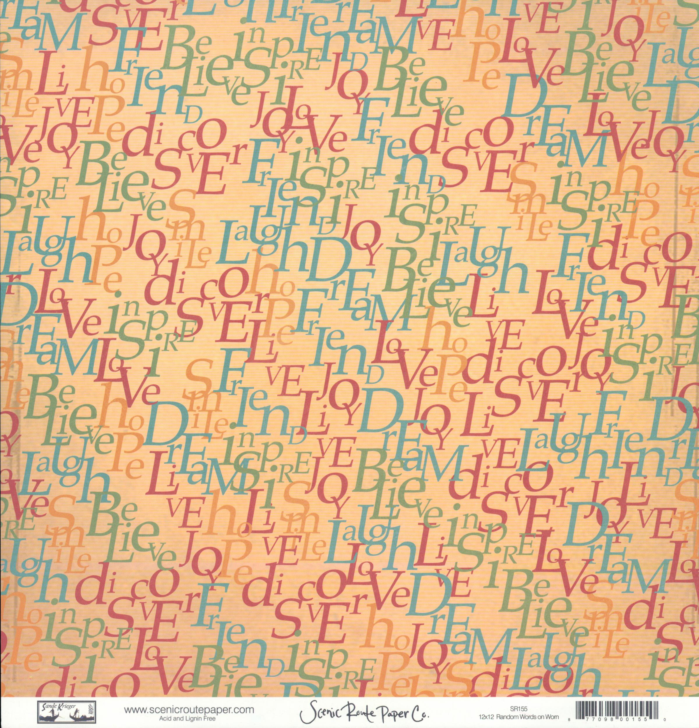Random Words on Worn - Teal Notebook