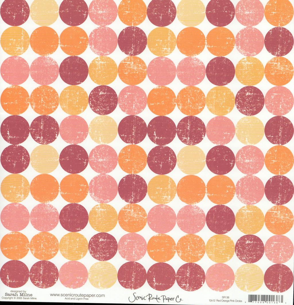 Red Orange Pink Circles - Pink Lemonade