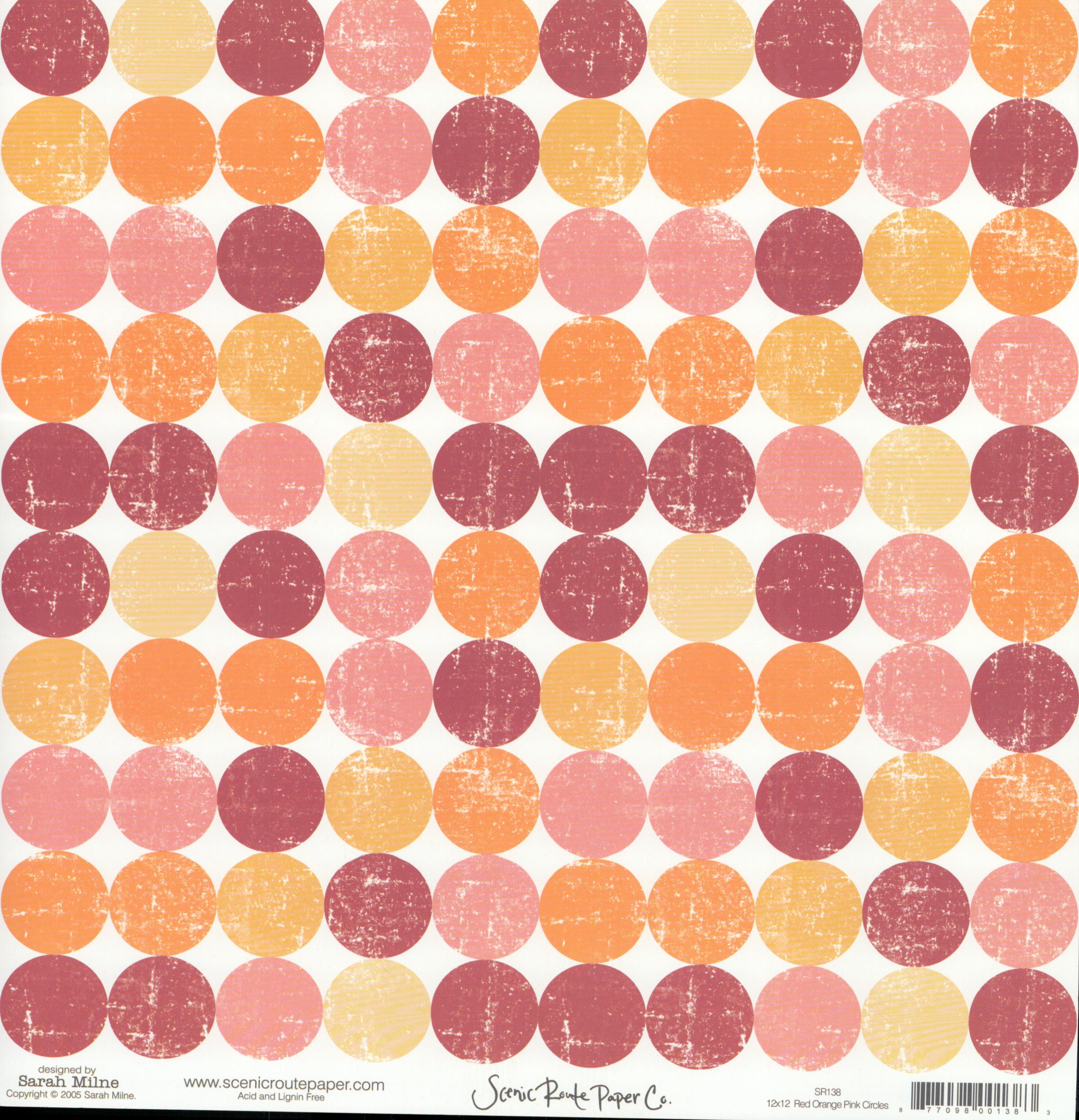 Red Orange Pink Circles - Pink Lemonade