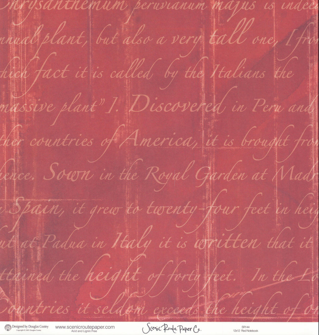 Big Red Daisy - Red Notebook