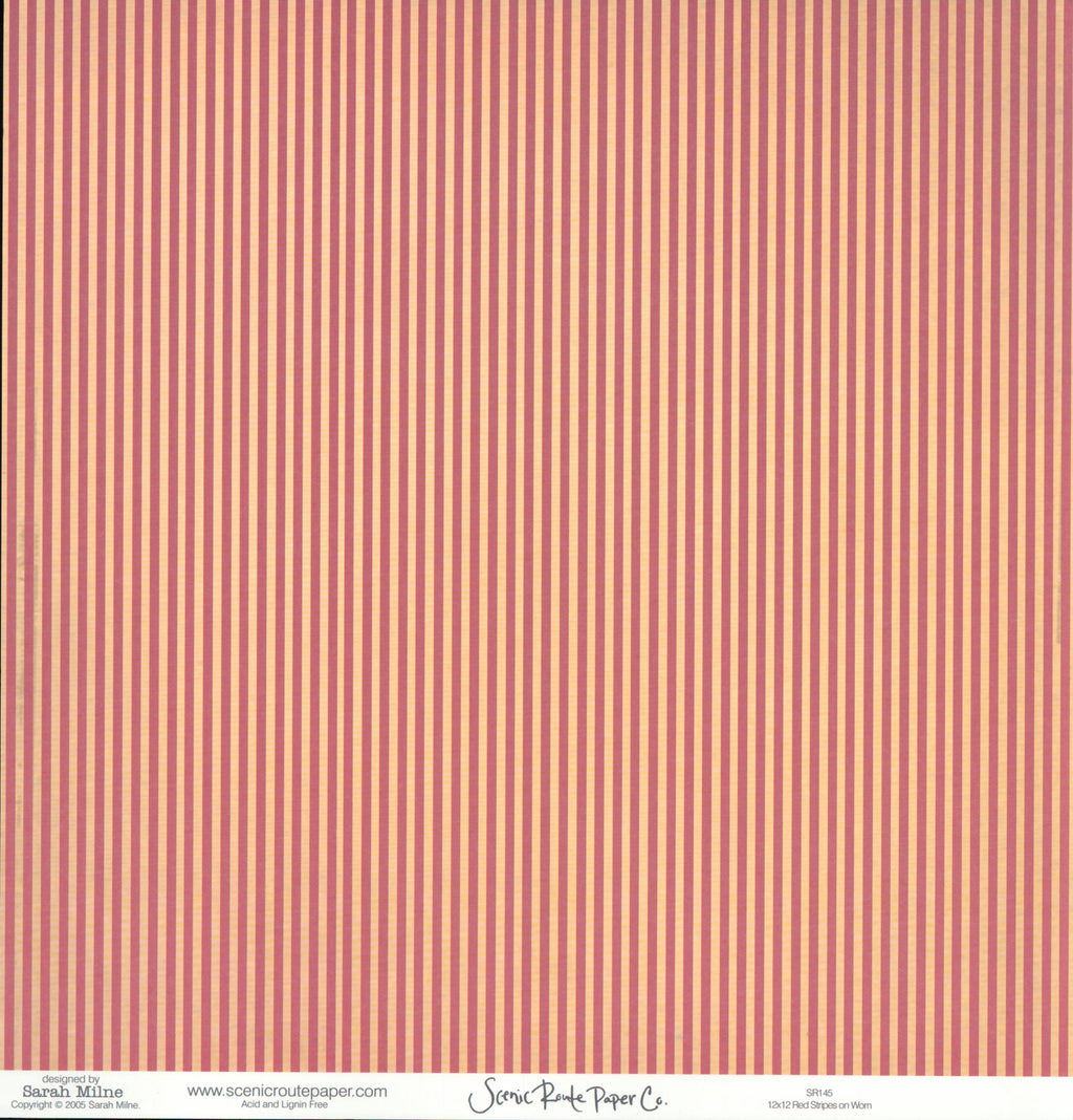 Spring Words on Worn - Red Stripes on Worn